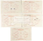 Five Manchester United home programmes season 1944-45, single-sheets, New Series No.