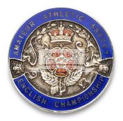 Silver & enamel second place medal from the 1924 English Amateur Athletics Association