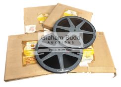 Two pairs of 16mm golfing film reels from the Shell Wonderful World of Golf series,