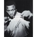 Joe Frazier signed photograph, 10 by 8in.