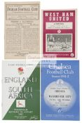 A collection of football programmes 1940s onwards, Chelsea and Fulham the best represented,