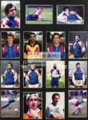 A signed French football photo montage, mounted with 15 colour 6 by 4in.