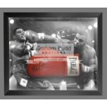 "Iron" Mike Tyson signed & framed glove in dome display,