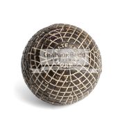 A Thornton Patent 27 1/2 gutta percha square mesh golf ball circa 1896