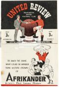 The scarce Manchester United v Preston North End Lancashire Cup programme 30th October 1946,