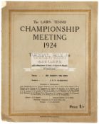A rare Wimbledon Championship Meeting Tuesday July 1st 1924 programme,