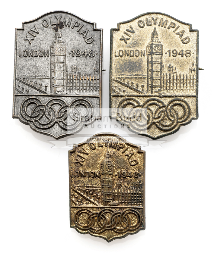 Three London 1948 London Olympic Games badges, - Image 2 of 2