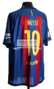 Lionel Messi signed Barcelona replica jersey,