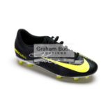 Cristiano Ronaldo signed football boot, right-footed black & yellow Nike Mercurial CR7,