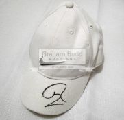 Tennis caps signed by Rafael Nadal and Andy Murray, both signed in black marker pen,