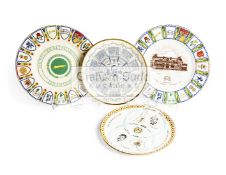 A collection of twenty porcelain Cricket Plates comprising of nine Coalport County Cricket
