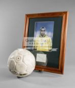 A football signed by the Brazil team on the occasion of the Umbro Cup match v England at Wembley