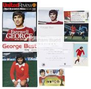George Best memorabilia, including three signed items, F.A.