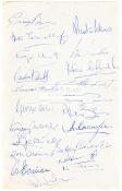 England 1966 World Cup autographs,