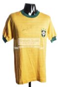 Pele [Edson Arantes do Nascimento]: a signed yellow Brazil No.