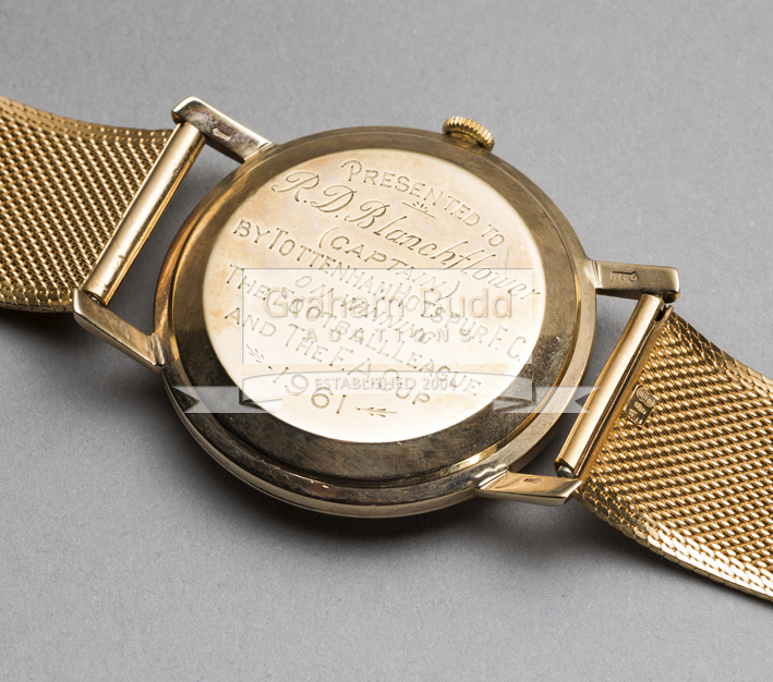 The gold watch presented by Tottenham Hotspur to club captain Danny Blanchflower to commemorate the - Image 2 of 2
