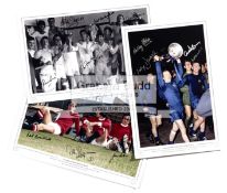 Three autographed limited edition Manchester United limited prints, comprising: No.