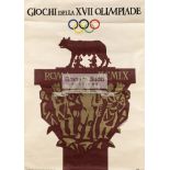 Roma 1960 Olympic Games 1960 Poster, Italian language poster, 99 x 70 cm,