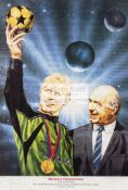 Limited edition 1999 Champions League Final print featuring Manchester United's Peter Schmeichel