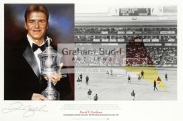 Limited edition print featuring Manchester United's David Beckham as PFA Young Player of the Year