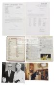 Sir Peter O'Sullevan items including his 1953 Desk Diary, also 1984 Schweppes wall calendar,