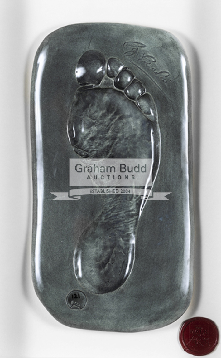 Mick Hucknall Manchester United Memorabilia Collection: Bobby Charlton right foot cast from The