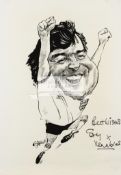 Six framed picture presentations from the Terry Venables Collection,