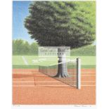 Réne Boin (Dutch, contemporary) silkscreen tennis print, signed in pencil,