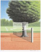 Réne Boin (Dutch, contemporary) silkscreen tennis print, signed in pencil,