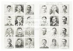"Our Football Leaders" a pair of supplement photographic plates issued in the Boy's Own Paper in