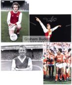 A collection of 23 autographed photographs relating to Arsenal FC,