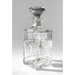 A Lawn Tennis Writers Association crystal decanter awarded to Fred Perry in 1987,