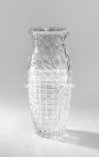 A cut crystal baluster vase Presented by the Edgbaston Lawn Tennis Club to Jaroslav Drobny,