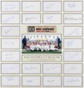 A framed England 1966 World Cup display fully-signed by the 22-man playing squad,