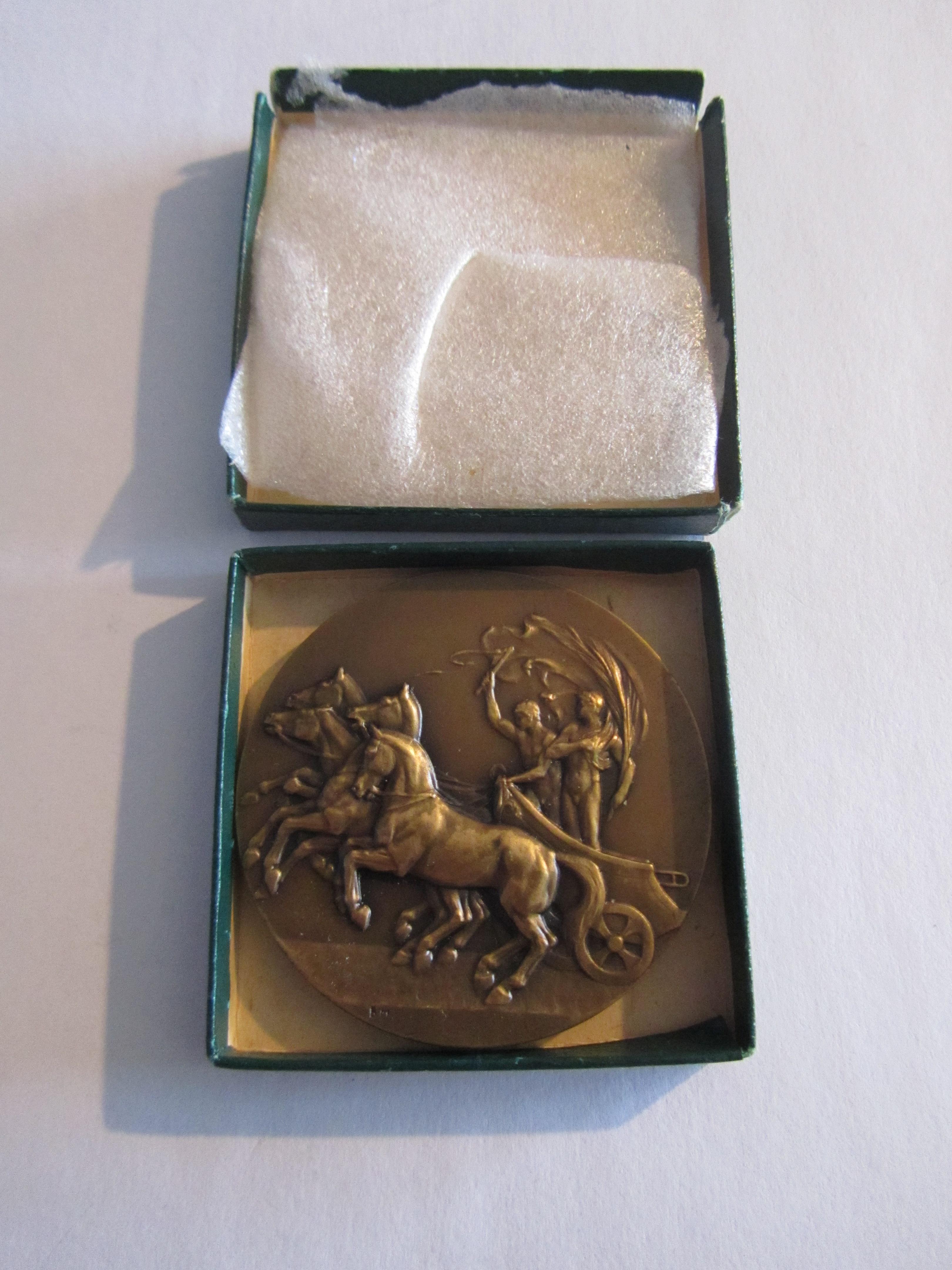 London 1948 London Olympic Games participant's medal, designed by B Mackennal, - Image 3 of 6