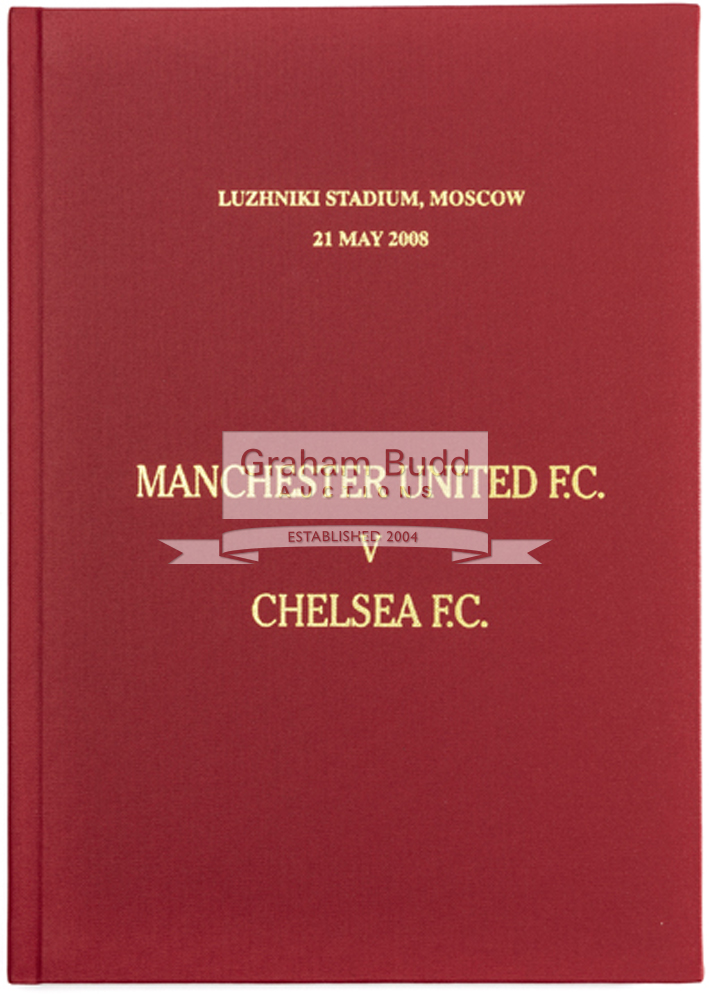 Hardback edition of the Manchester United v Chelsea 2008 UEFA Champions League Final programme