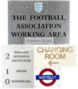 A selection of signage from the old Wembley, comprising of F.A.