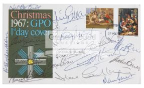 Postal cover signed by the England 1966 World Cup winning team,