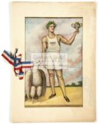 London 1908 Olympic Games Testimonial Banquet menu in honour of the American Olympic team,