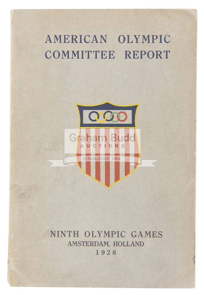 1928 Amsterdam Olympic Games American Olympic Committee Report,