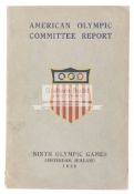 1928 Amsterdam Olympic Games American Olympic Committee Report,