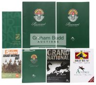 A collection of signed Grand National Racecards,