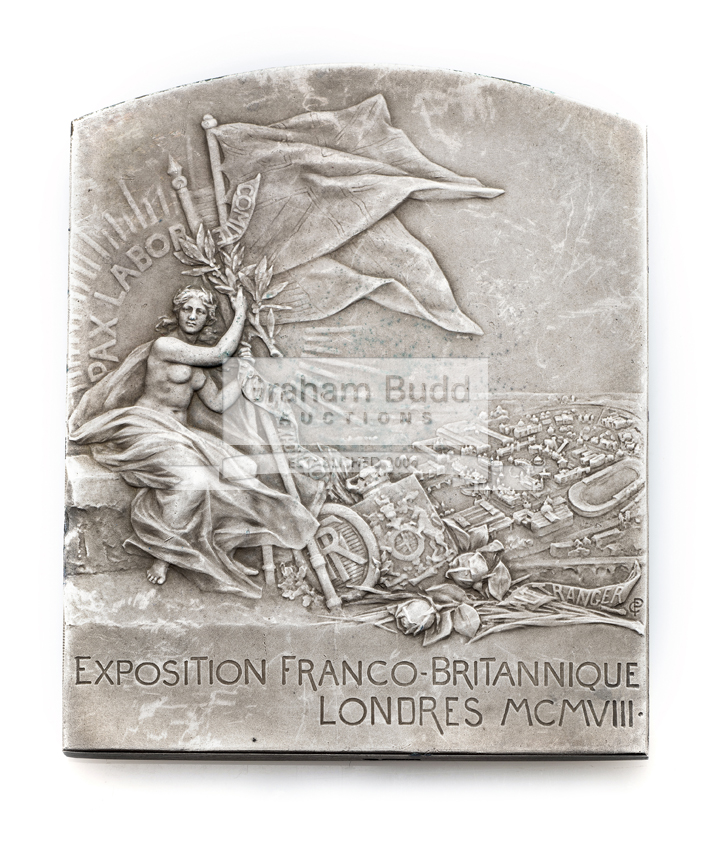 Official plaque of the Franco-British Exposition held in conjunction with the London 1908 Olympic - Image 2 of 2