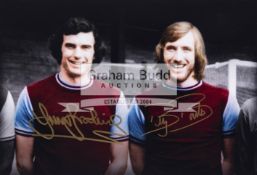 Trevor Brooking & Billy Bonds double-signed West Ham United Legends photo print