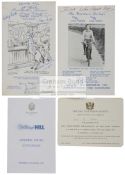 Ephemera from the collection of the jockey Edward Hide, including loose press cuttings,
