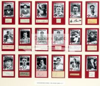 A framed Manchester United Busby Babes autographed photo montage,