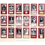 A framed Manchester United Busby Babes autographed photo montage,