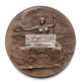 Athens 1896 Olympic Games participation medal, bronze version, designed by N Lytras,