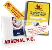 A selection of official signage from the old Wembley Stadium, comprising an Arsenal F.C.