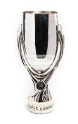 UEFA Super Cup Competition replica trophy the silver-plated ovoid cup,